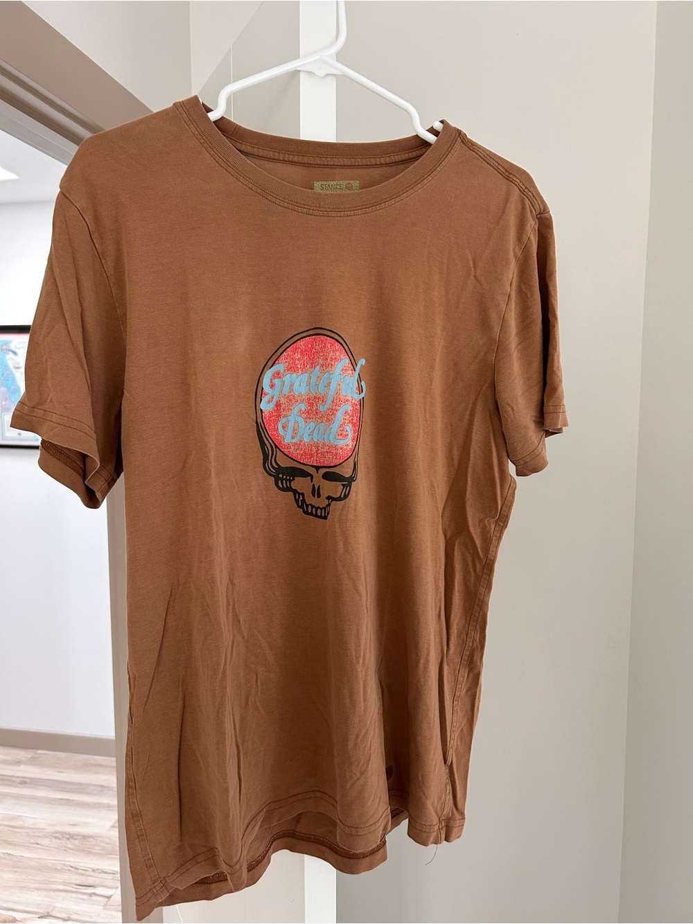 Stance Brown Grateful Dead Skull Graphic Short Sleeve Tee